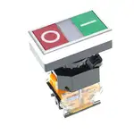 کلید دوبل ساده pfp50 سبز قرمز ، شاسی شستی استارت استوپ دوبل پارس فانال thumb 1