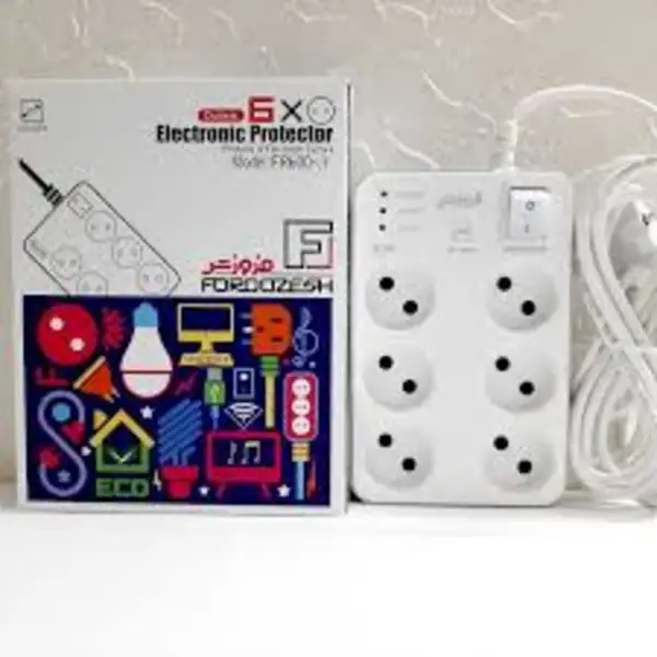محافظ برق فروزش 6 خانه صوتی و تصویری کابل 280 سانتی