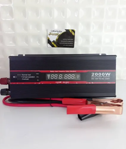 اینورتر 12 به 220 ولت 2000 وات lcd دارای فیوز خارجی